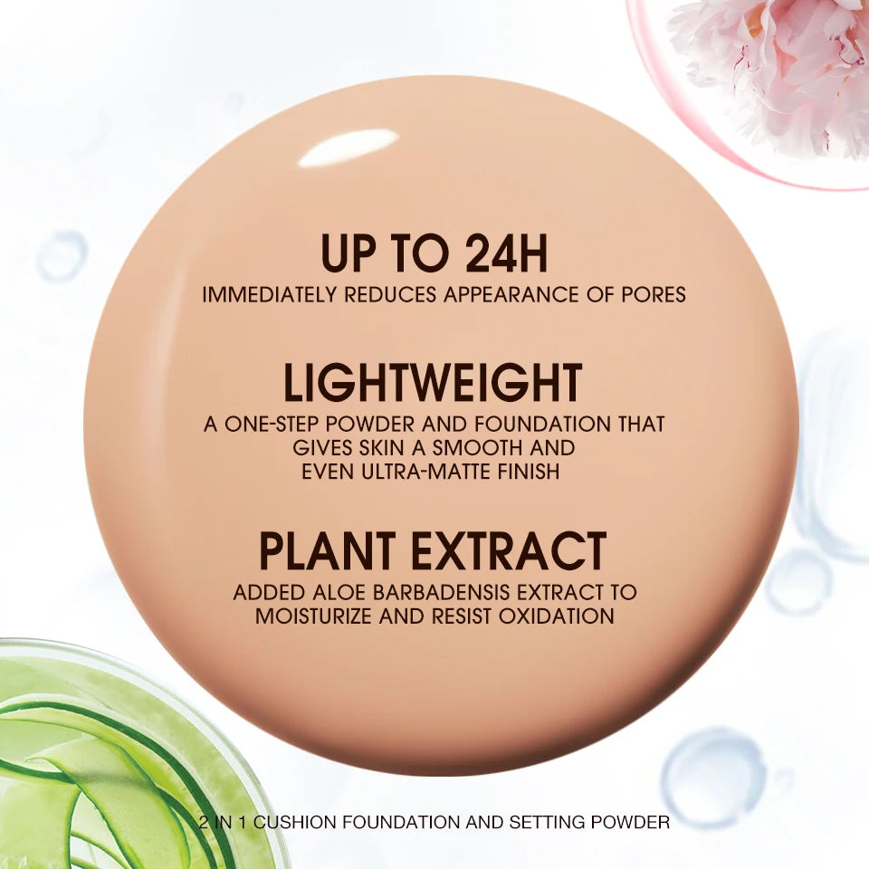O.TWO.O ALL DAY SOFT FOCUS POWDER AND CUSHION CREAM