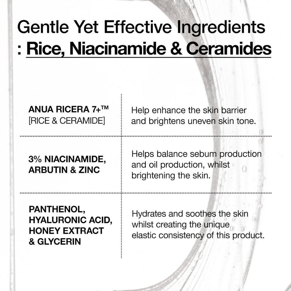 Anua Rice 7 + Ceramide Hydrating Barrier Serum 50 ML.