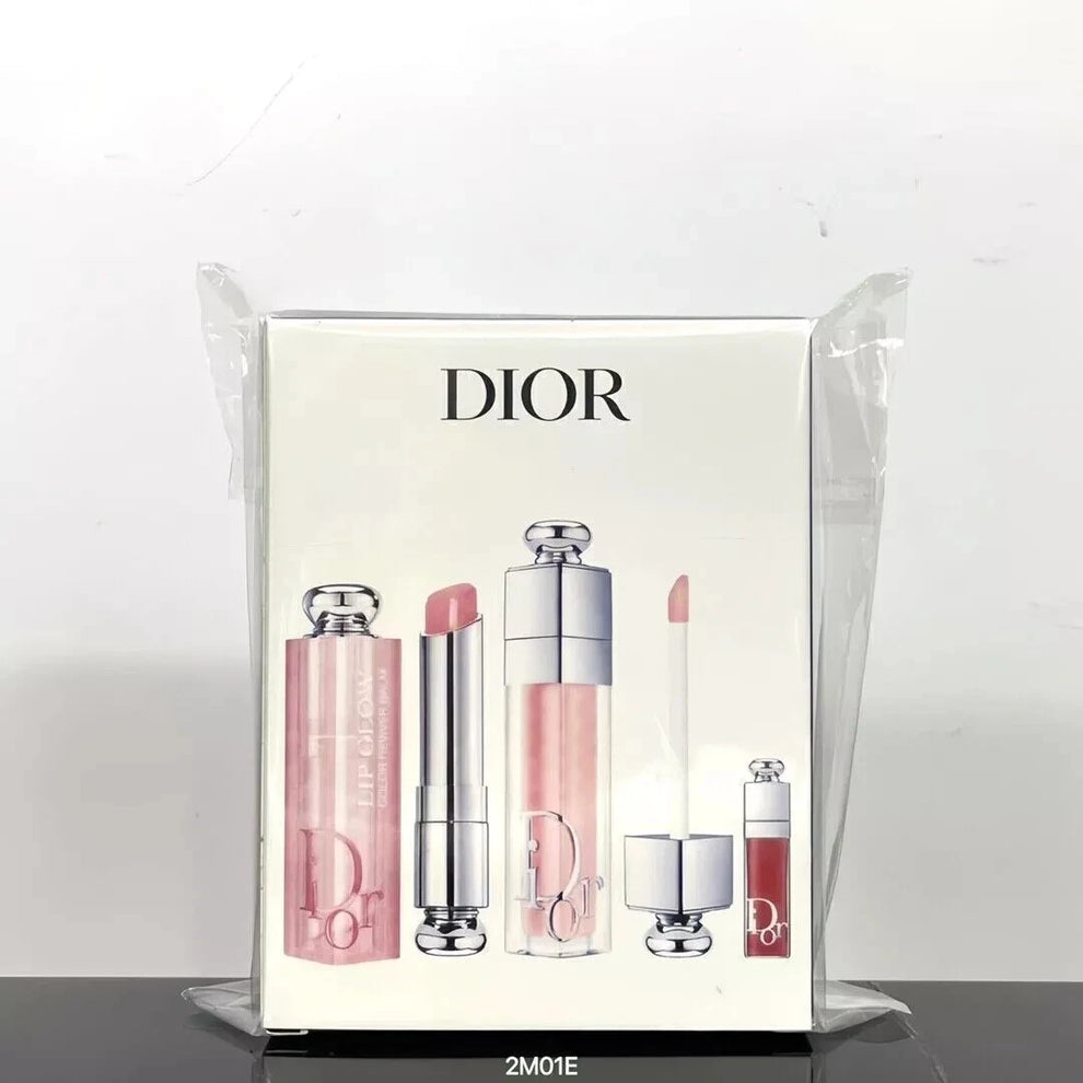Dior Addict Lip Essentials 3pc Set + Gift Box Lip Glow & Maximizer NIB Set