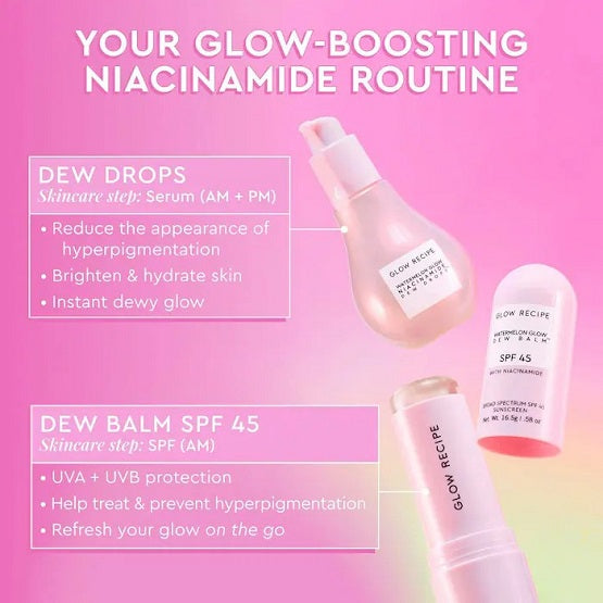 Glow Recipe Watermelon Dew Balm Spf 45 with Niacinamide 16.5 Grams.