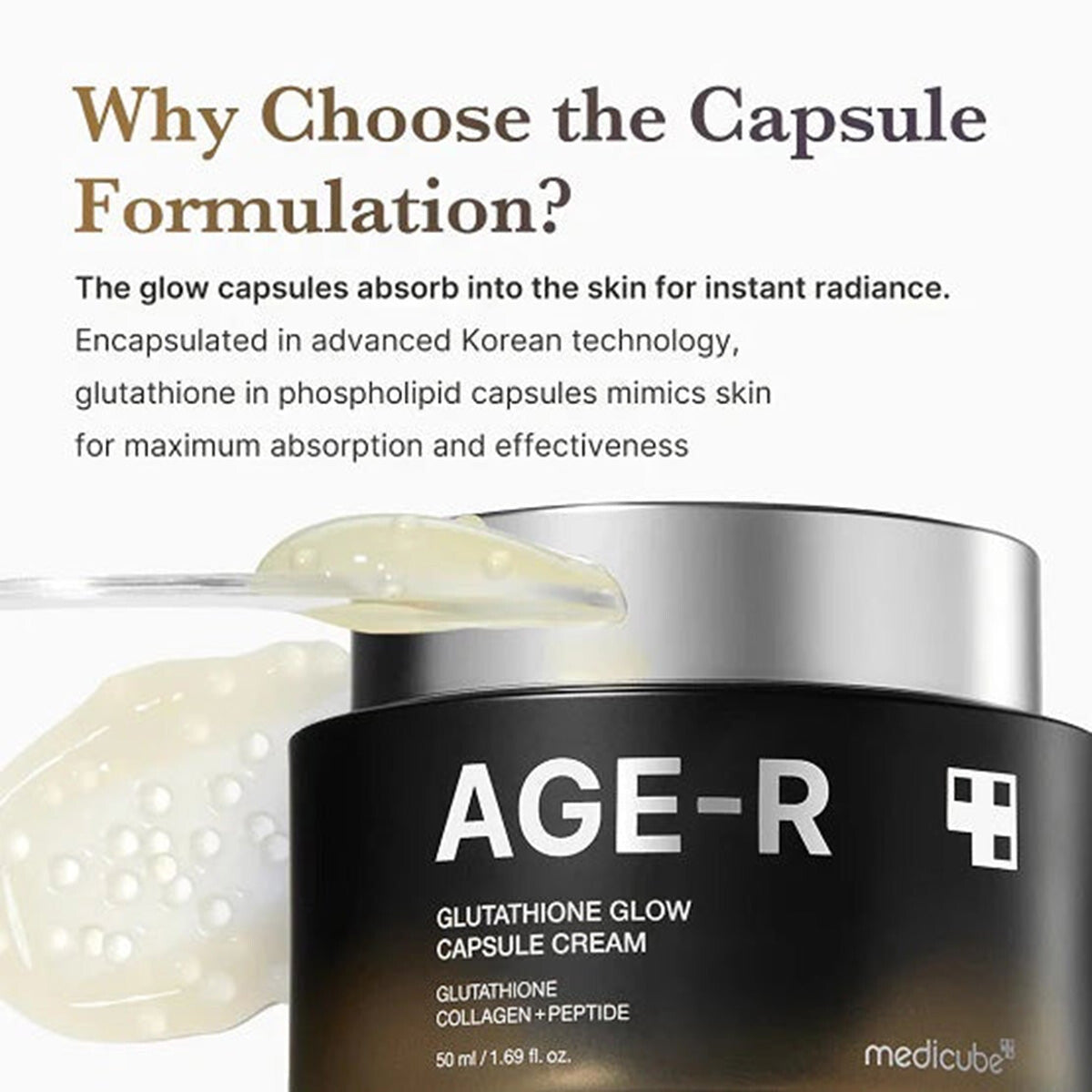Medicube - AGE-R Glutathione Glow Capsule Cream 50ml