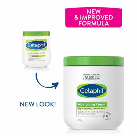 Cetaphil Moisturising Cream Jar 550g , Sensitive Skin, Dry to Very Dry