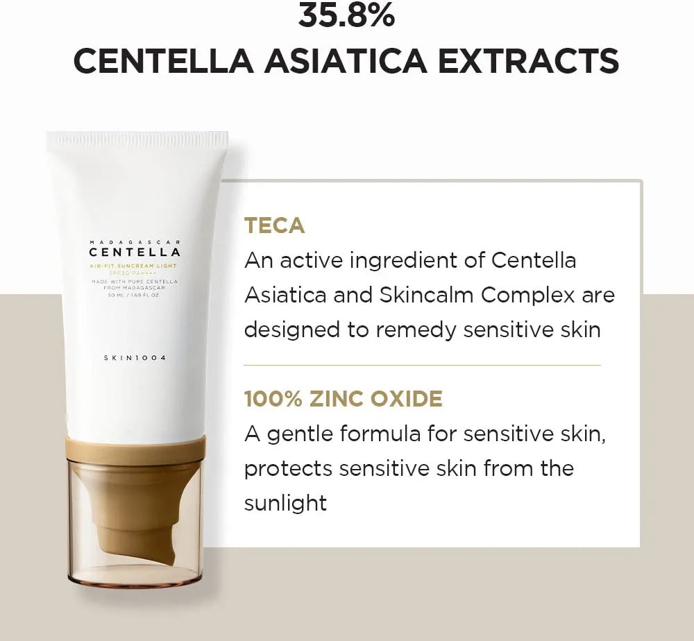 Skin 1004 Madagascar Centella Airfit Suncream spf 30 PA++++ for oily skin