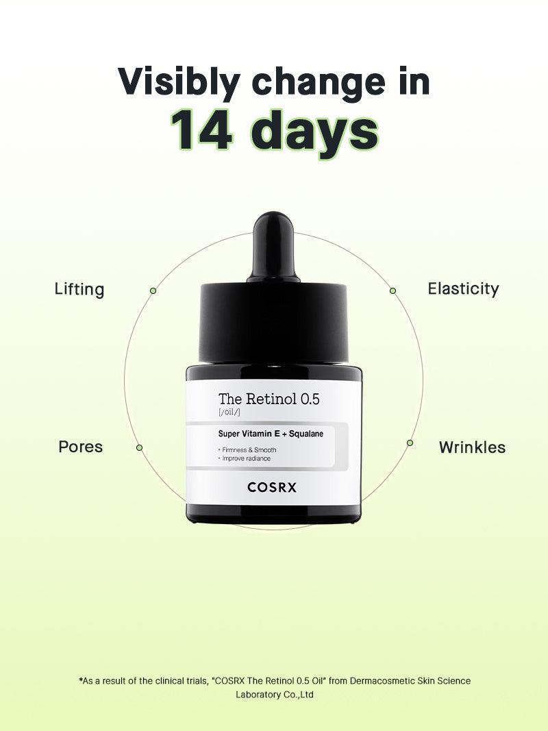 Cosrx Retinol 0.5% Super Vitamin E+ Squalane serum