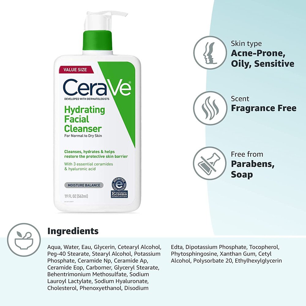 Cera ve Hydrating Facial Cleanser 236 ML.