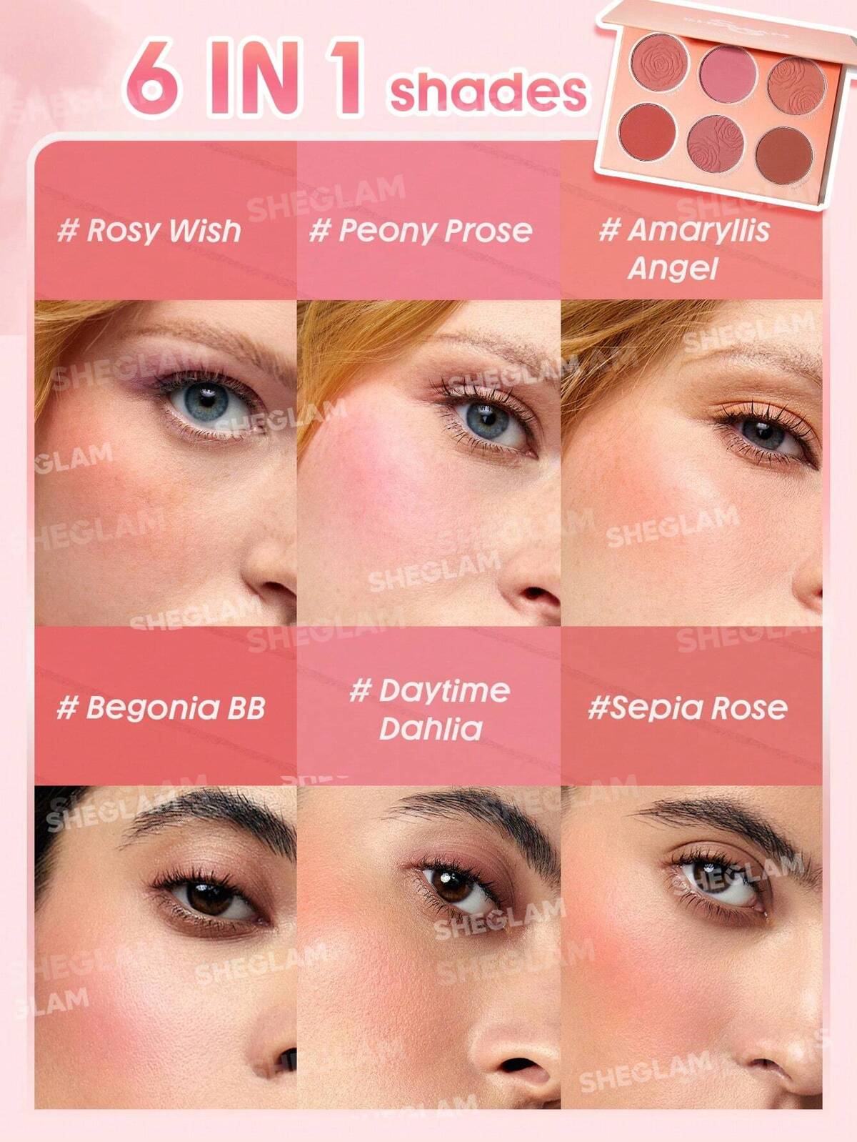 Sheglam Floral Flush Blush Palette