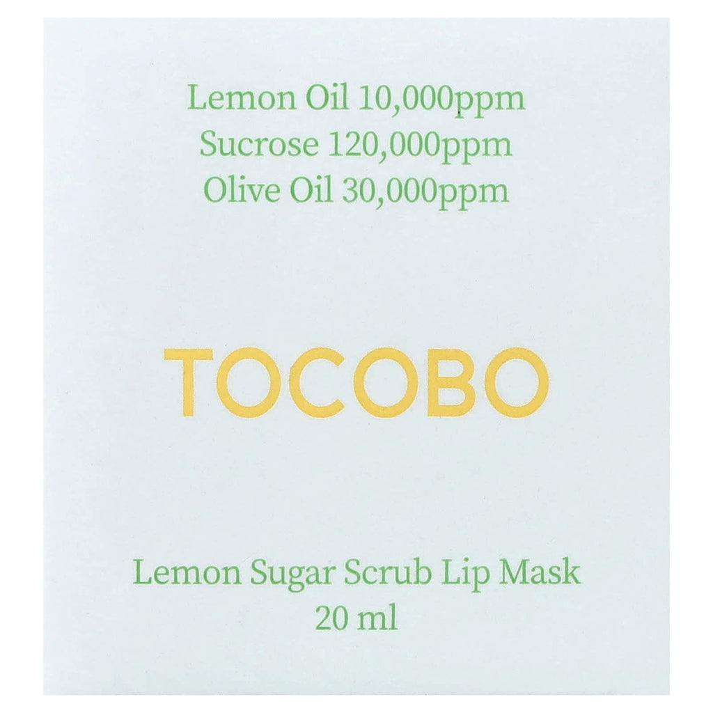 Tocobo Lemon Sugar Scrub Lip Mask, 20 ml