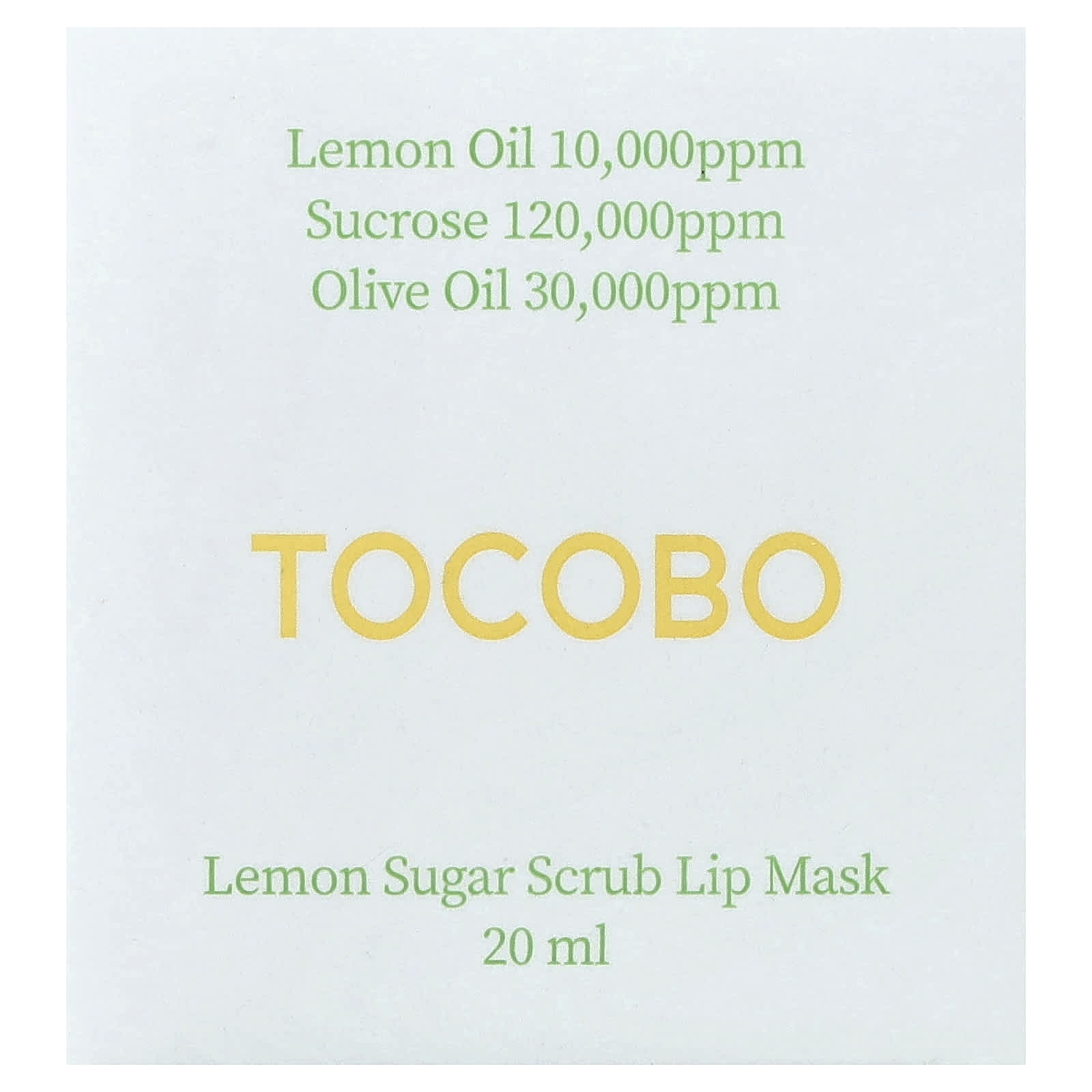 Tocobo Lemon Sugar Scrub Lip Mask, 20 ml