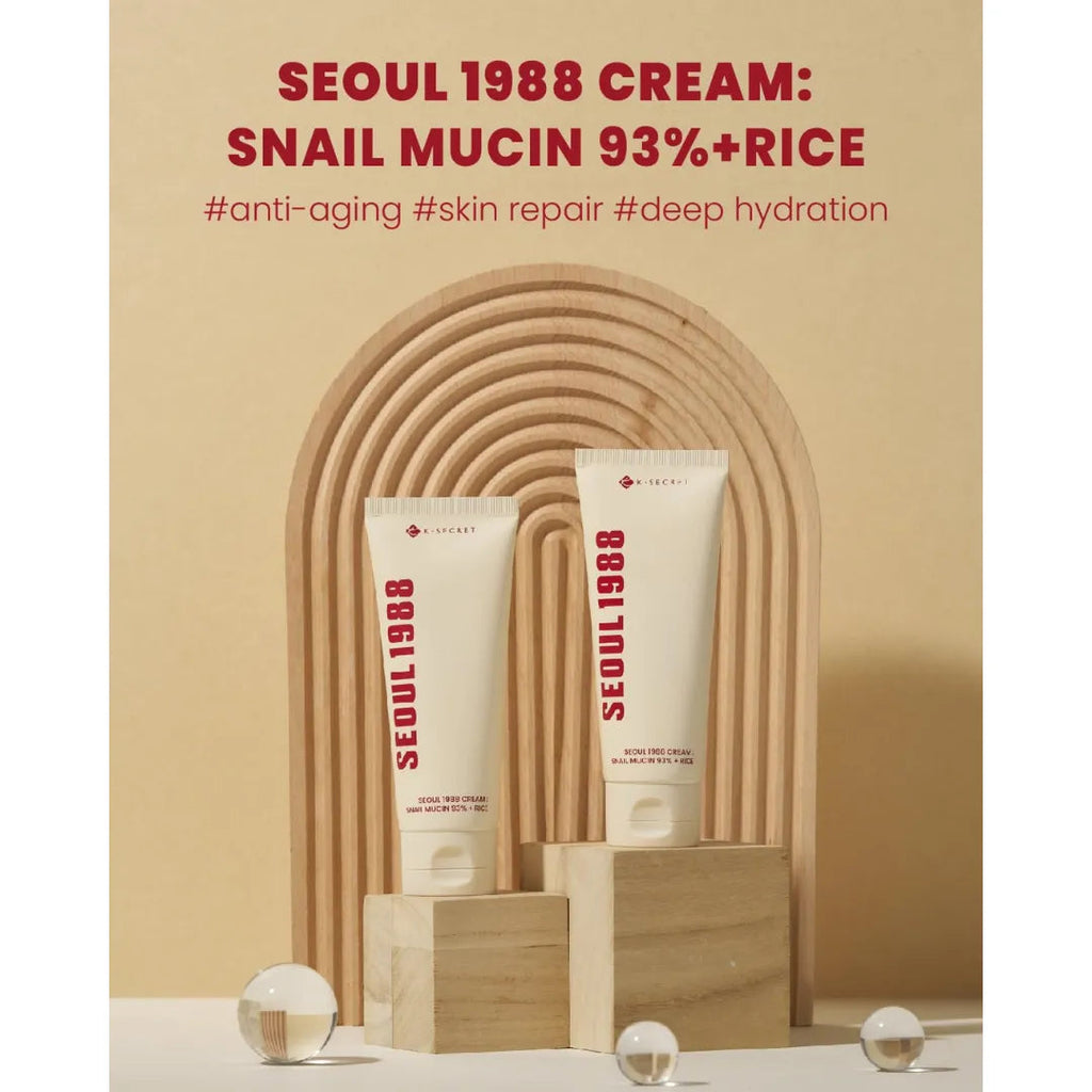 K-Secret SEOUL 1988 Cream Snail Mucin 93% + Rice - 100ml