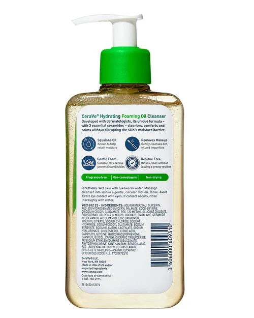 Cerave Hydrating Foaming Oil Cleanser 236ml