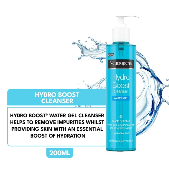 Neutrogena Hydro Boost Cleanser Water Gel Normal to Dry Skin 200𝗆𝗅