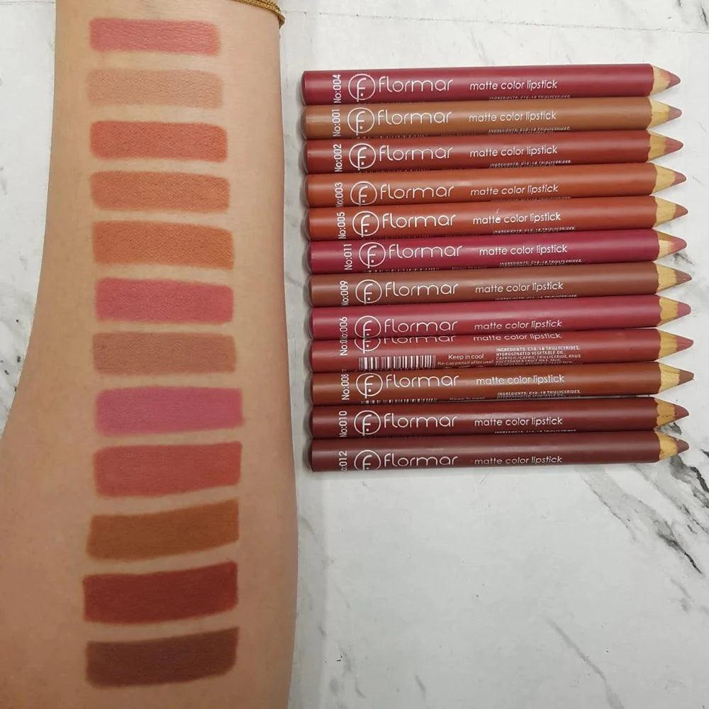 Flormar colorful nude lip pencils pack of 12