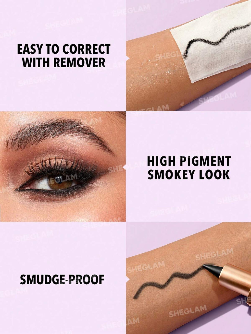 SHEGLAM EZ Glide Matte Eyeliner Pencil Highly Pigmented Black Smoky Eyes