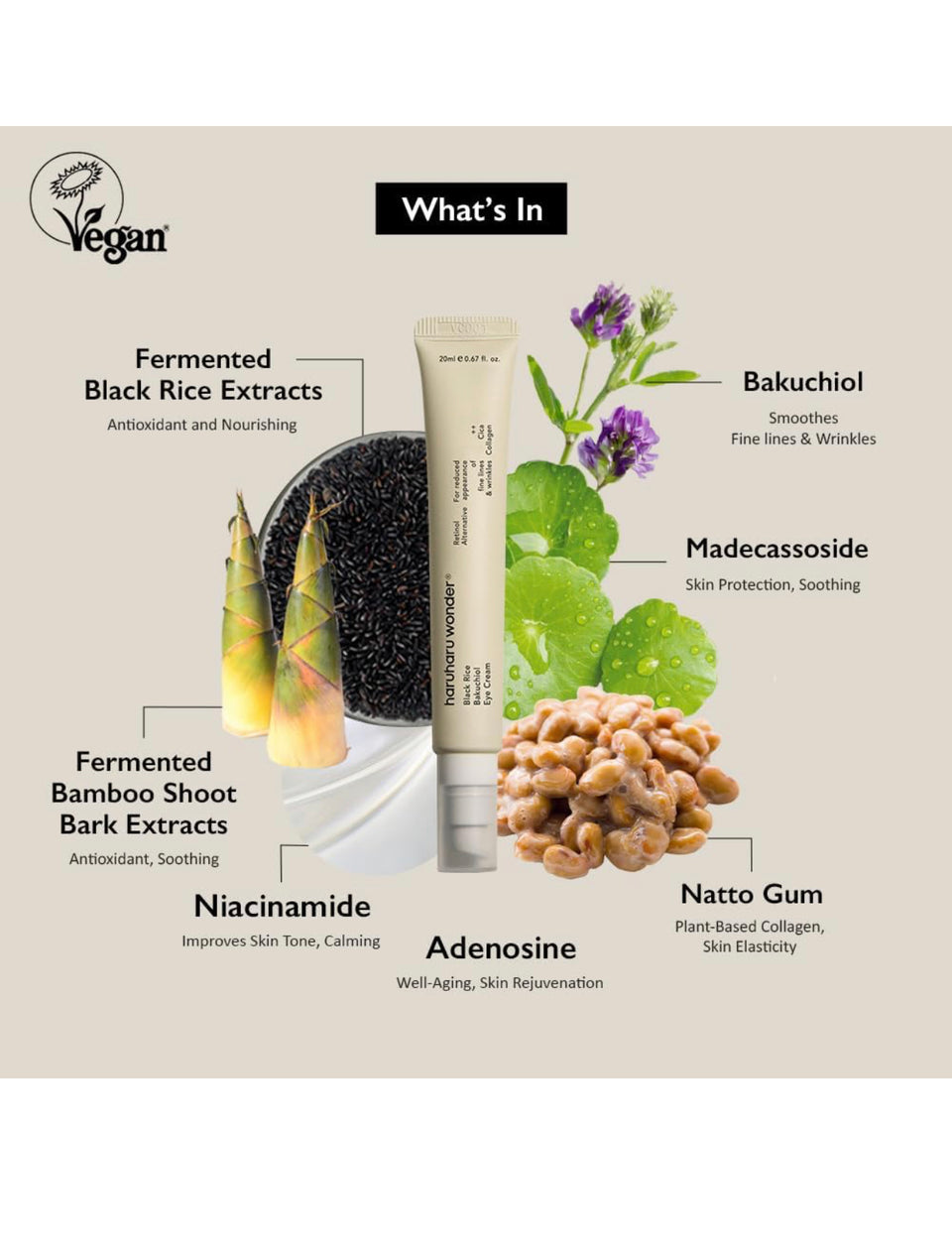 HARUHARU Wonder Black Rice Bakuchiol Eye Cream 20ml