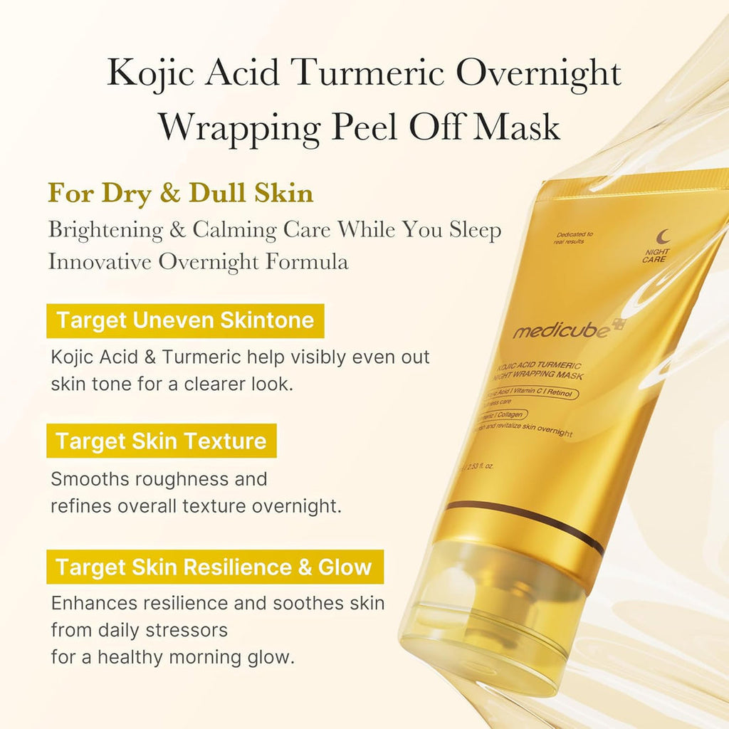 MEDICUBE Kojic Acid Turmeric Night Wrapping Mask
