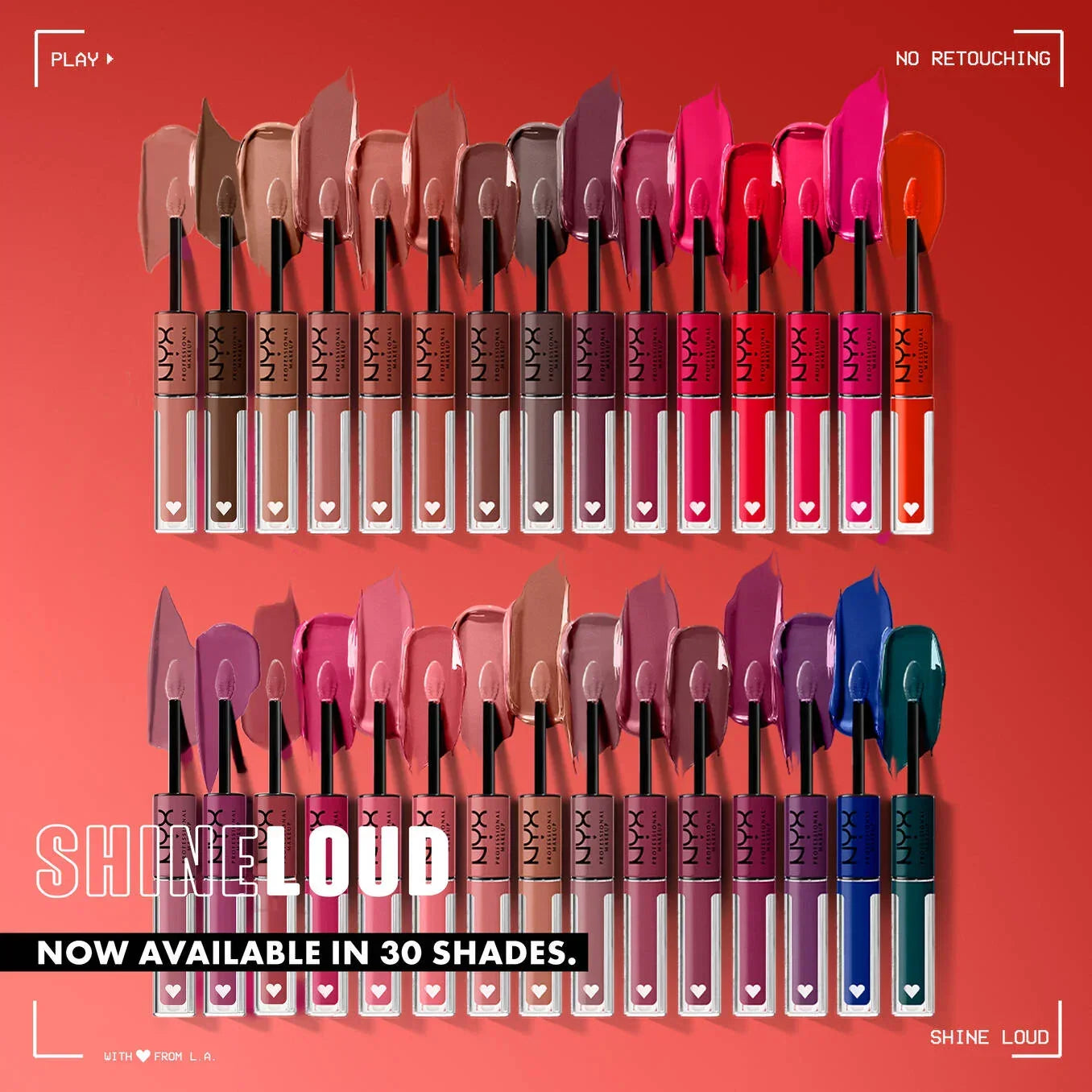 NYX Shine Loud™ Rebel in Red Lip Gloss buy each shade.