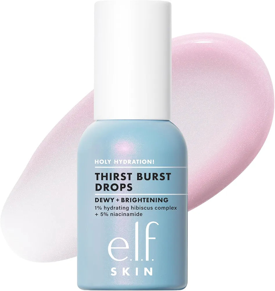 Elf SKIN Holy Hydration! Thirst Burst Drops, Serum For A Radiant Complexion Instantly & Over Time, Made With Hyaluronic Acid