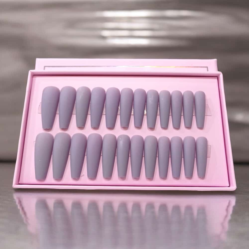 O.Two.O 24 Pcs Nails Box with Nail Glue & Adhesive Tabs,Alcohol Prep Pad,Mini Nail File,Cuticle Stick