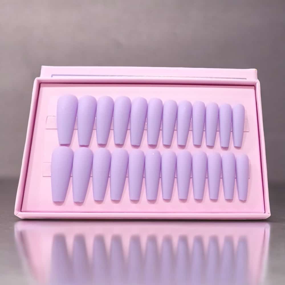 O.Two.O 24 Pcs Nails Box with Nail Glue & Adhesive Tabs,Alcohol Prep Pad,Mini Nail File,Cuticle Stick