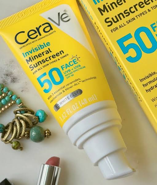 CeraVe Invisible Mineral Face Sunscreen SPF 50 For All Skin Types