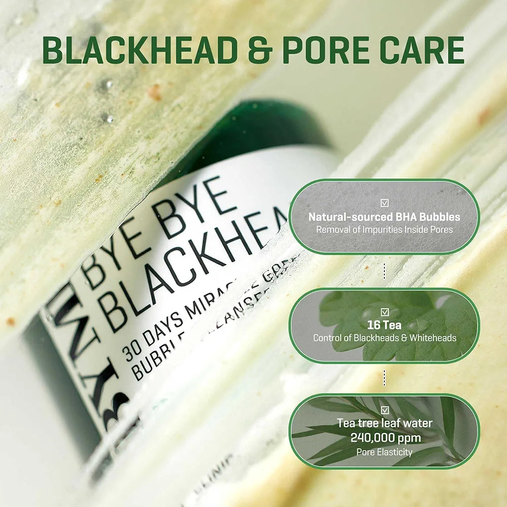 Some By Mi Bye Bye Blackhead 30 Days Miracle Green Tea tox Bubble Cleanser