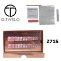 O.Two.O 24 Pcs Nails Box with Nail Glue & Adhesive Tabs,Alcohol Prep Pad,Mini Nail File,Cuticle Stick