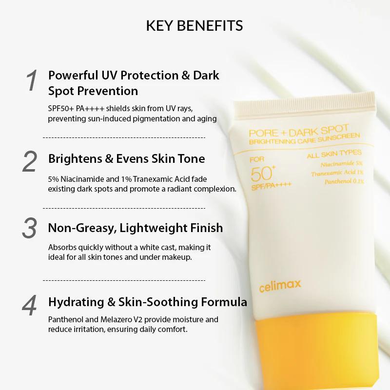 Celimax Pore + Dark Spot Brightening Care SunScreen