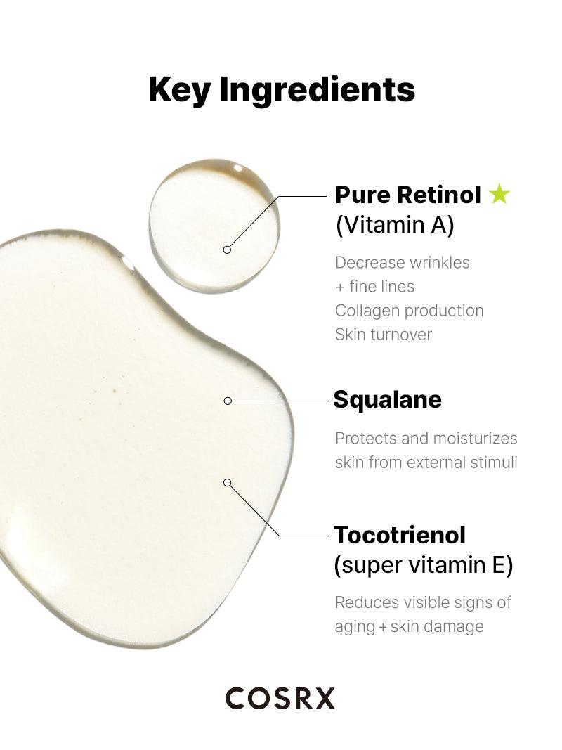 Cosrx Retinol 0.5% Super Vitamin E+ Squalane serum