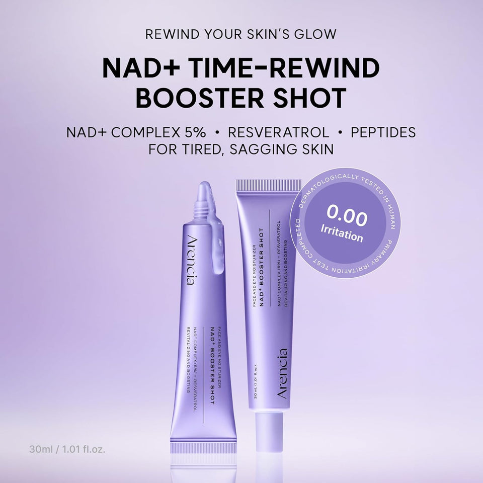 ARENCIA NAD+ Serum Booster Shot with 5% NAD+ Complex & Resveratrol