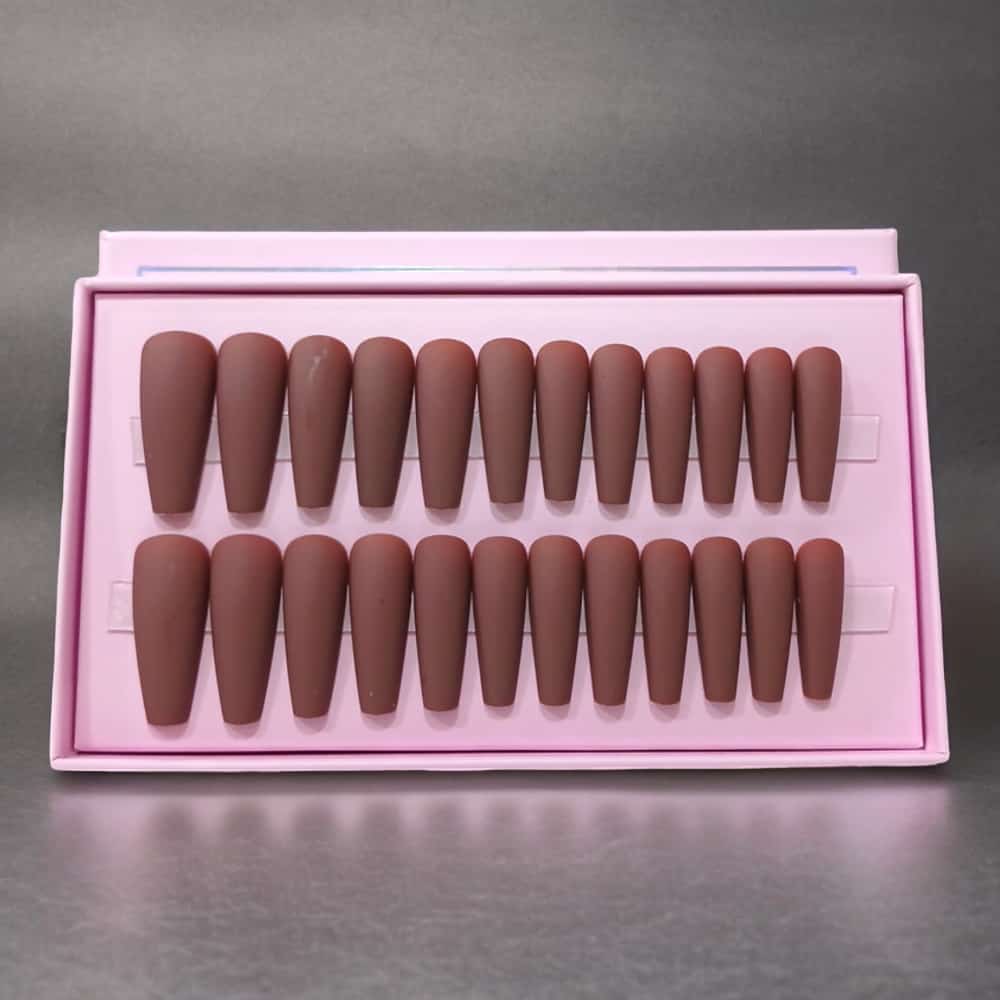 O.Two.O 24 Pcs Nails Box with Nail Glue & Adhesive Tabs,Alcohol Prep Pad,Mini Nail File,Cuticle Stick