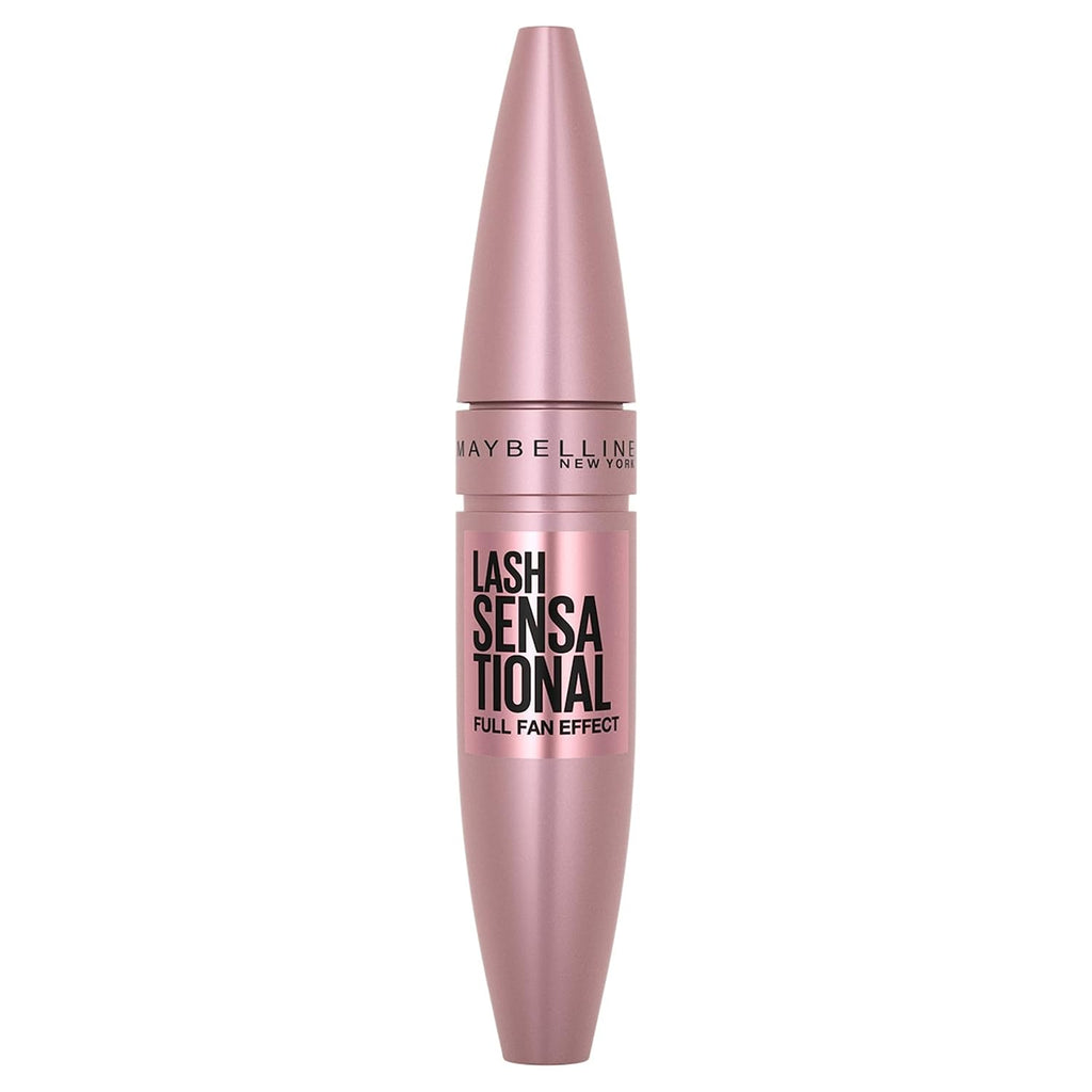 Maybelline New York Volume Mascara, Washable, Full Fan Effect, Long Eyelashes, Clump free, Lash Sensational, Very Black