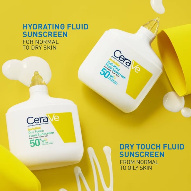 CeraVe Invisible Hydrating Fluid Sunscreen SPF50 50ml