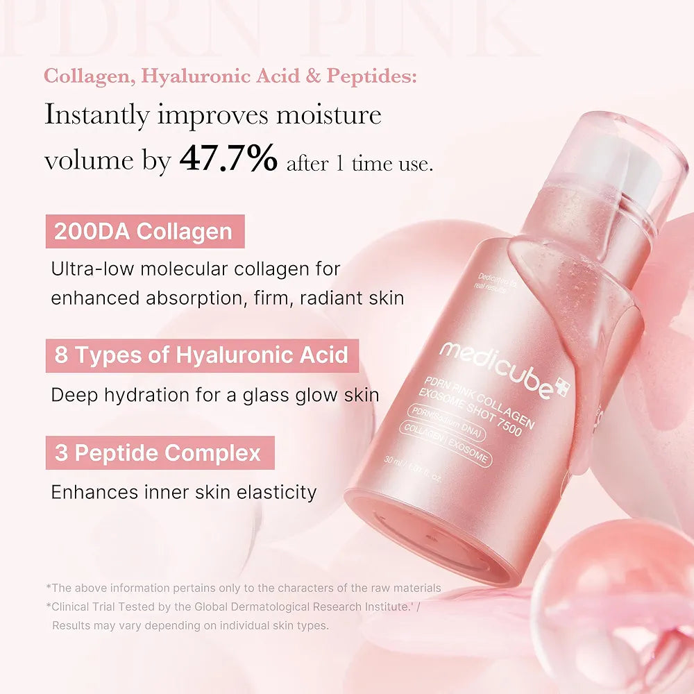 Medicube PDRN Pink Collagen Exosome Shot 7,500 ppm.