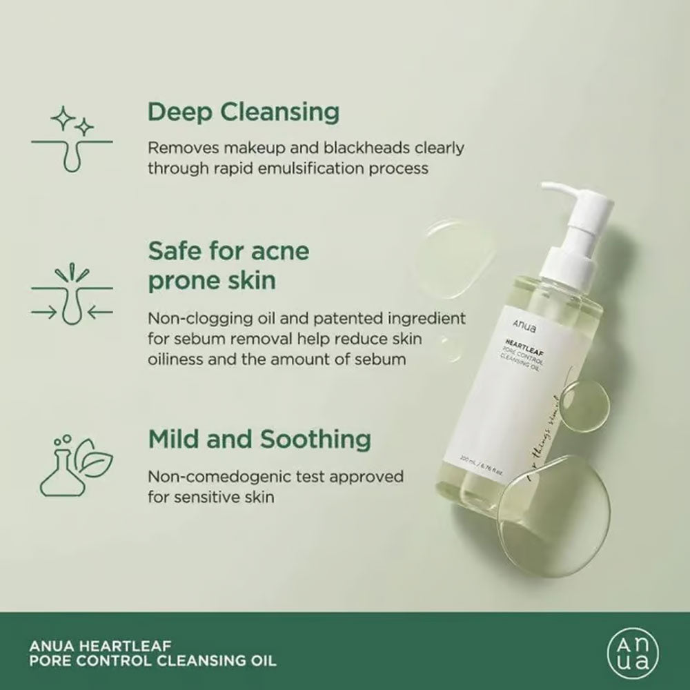 Anua Heartleaf Pore Control Cleansing Oil Mini 20ml Mini Travel Size